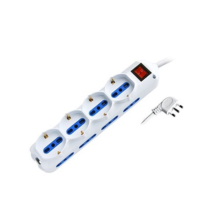 MULTIPRESA 12 POSTI BIPASSO + BIPASSO/SCHUKO SPINA16A + INTERR. (PEM2514-W)