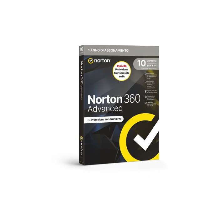 SOFTWARE ANTIVIRUS 360 ADVANCED 2026 - ANTITRUFFA - 10 DISPOSITIVI 12 MESI - 200GB - IT BOX (21483713)