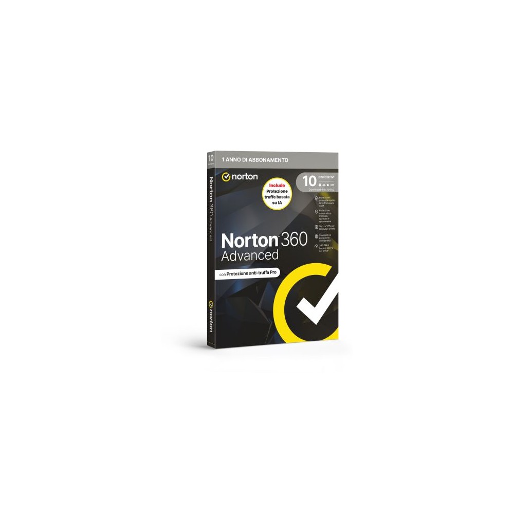 SOFTWARE ANTIVIRUS 360 ADVANCED 2026 - ANTITRUFFA - 10 DISPOSITIVI 12 MESI - 200GB - IT BOX (21483713)
