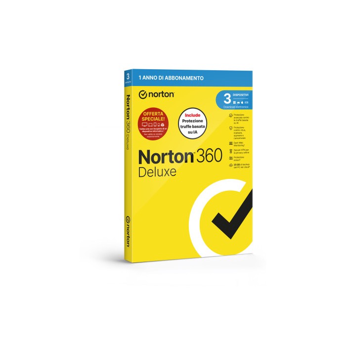 SOFTWARE ANTIVIRUS 360 DELUXE 2026 ATTACH - 3 DISPOSITIVI 25GB (21483646)
