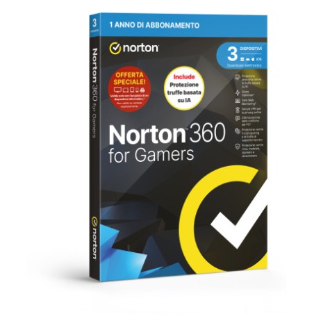 SOFTWARE ANTIVIRUS 360 FOR GAMERS 2026 ATTACH - 3 DISPOSITIVI 50GB (21483648)