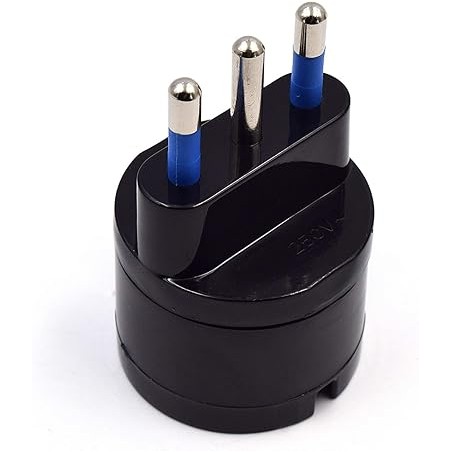 ADATTATORE SEMPLICE SCHUKO SPINA 10A ITALIANA (WY13016) NERO