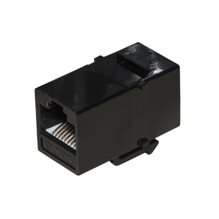 ADATTATORE PASSANTE 2X8 POLI RJ45 UTP NON SCHERMATO CAT.6 CON GANCI PER PANNELLI (LKCKF6)
