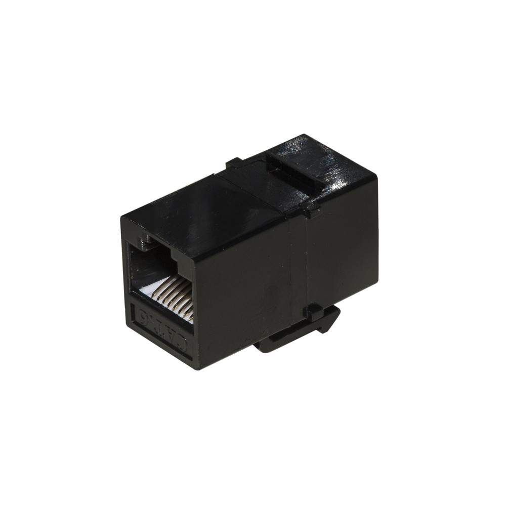 ADATTATORE PASSANTE 2X8 POLI RJ45 UTP NON SCHERMATO CAT.6 CON GANCI PER PANNELLI (LKCKF6)