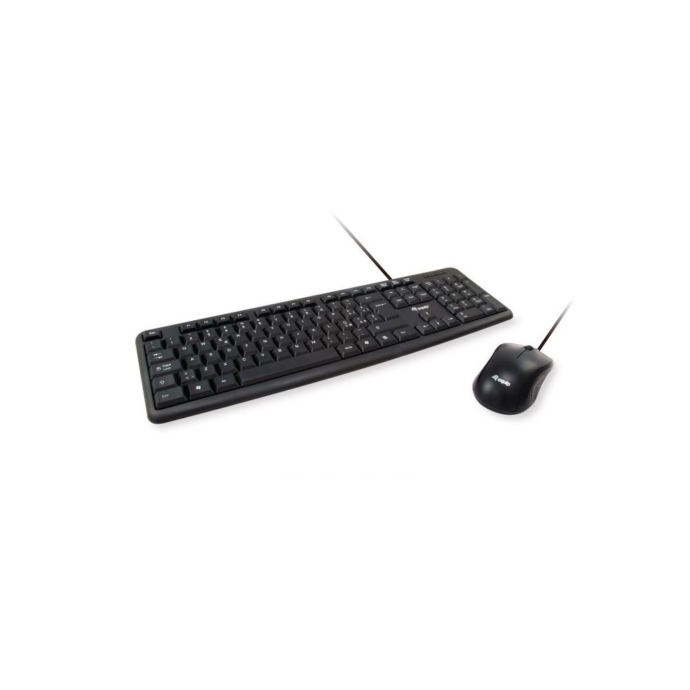 KIT TASTIERA + MOUSE CON FILO USB - NERA (245203)