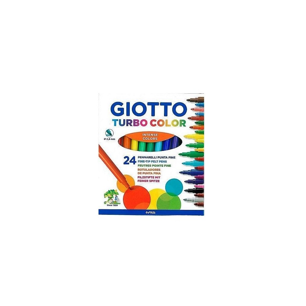 PENNARELLI GIOTTO TURBOCOLOR COLORI ASSORTITI - 24 PEZZI