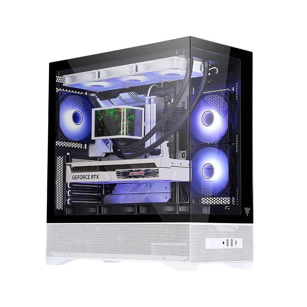 CASE GAMING TOWER SHOWBUI 37WB - NO ALIMENTATORE - ARGB FAN - NERO/BIANCO (ITGCASB37WB)