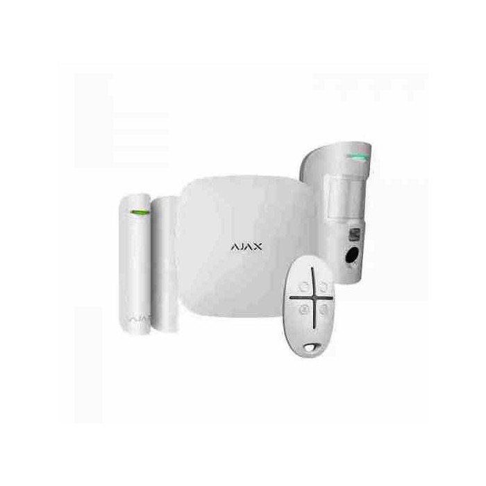 KIT ALLARME PROFESSIONALE WIRELESS STARTER KIT ANTIFURTO CASA SENZA FILI SMART HOME 2G BIANCO GPRS/ETHERNET (AJ-156253)