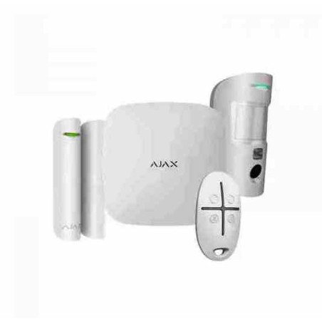 KIT ALLARME PROFESSIONALE WIRELESS STARTER KIT ANTIFURTO CASA SENZA FILI SMART HOME 2G BIANCO GPRS/ETHERNET (AJ-156253)