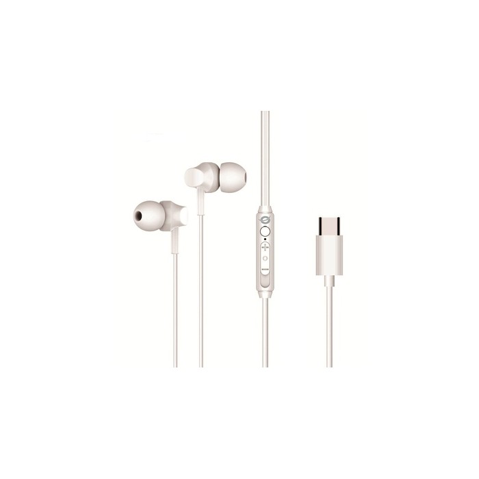 AURICOLARI BRENDAN03W IN-EAR CON CONNETTORE TIPO C - BIANCO