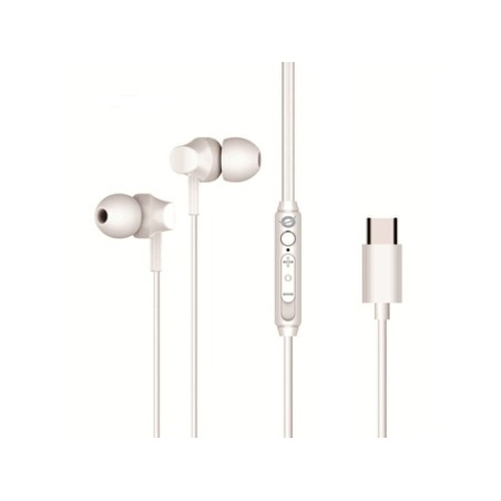 AURICOLARI BRENDAN03W IN-EAR CON CONNETTORE TIPO C - BIANCO
