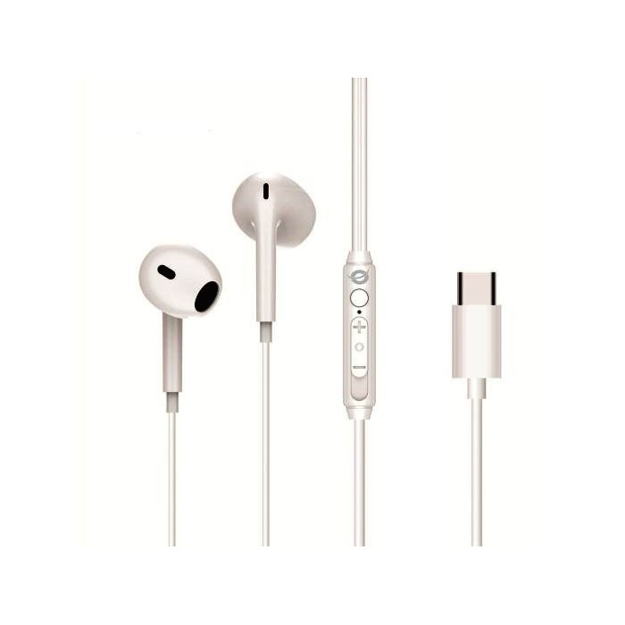 AURICOLARI BRENDAN02W IN-EAR CON CONNETTORE TIPO C - BIANCO