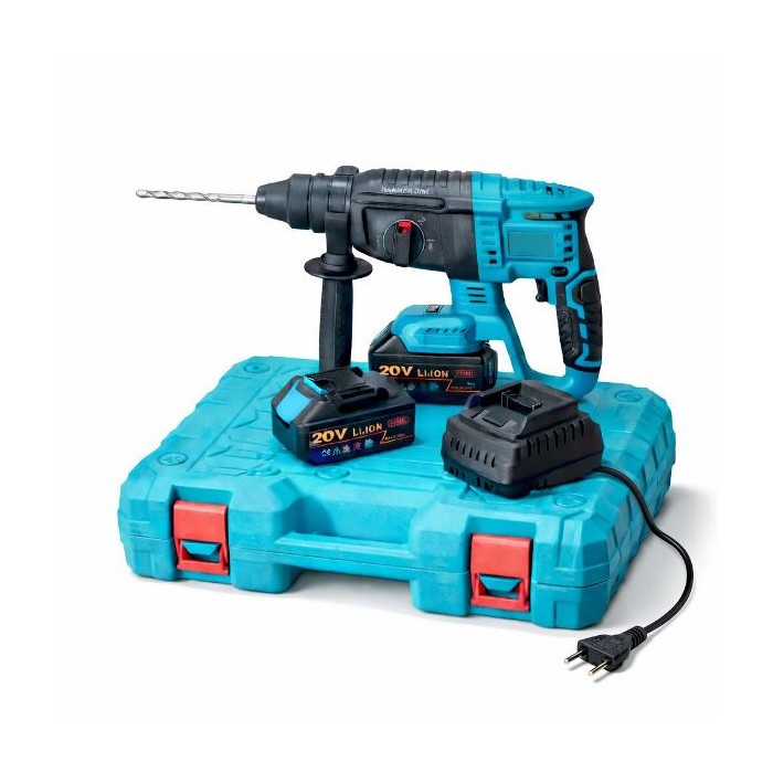 TRAPANO ELETTRICO A PERCUSSIONE CON DOPPIA BATTERIA 20V/21V (88VFMAX)