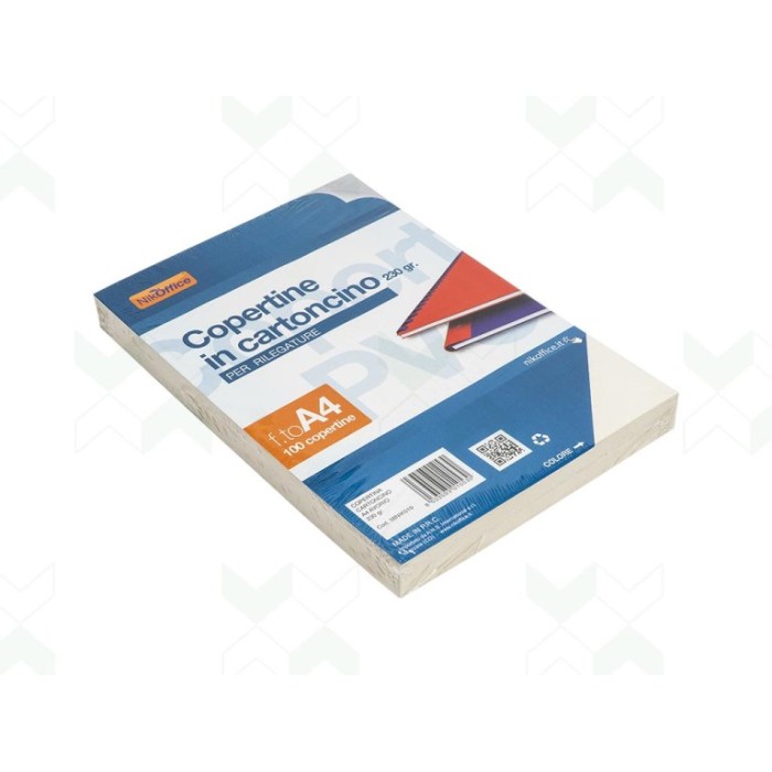 COPERTINE A4 QUADRANTI IN CARTONCINO PER RILEGATURE 230GR AVORIO (100FG) NIK010