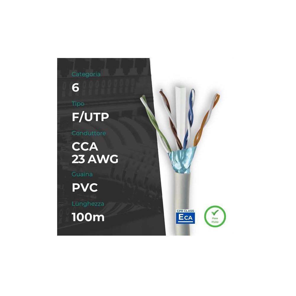 MATASSA CAVO DI RETE 100 MT F/UTP CAT.6 (CM-C6FCC23P100GF)