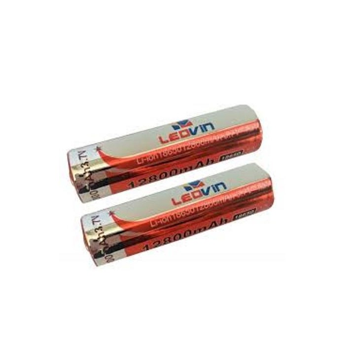 BATTERIA AL LITIO 18650 3,7V 12800MAH 2PZ CON POLO PIATTO (LE-335)