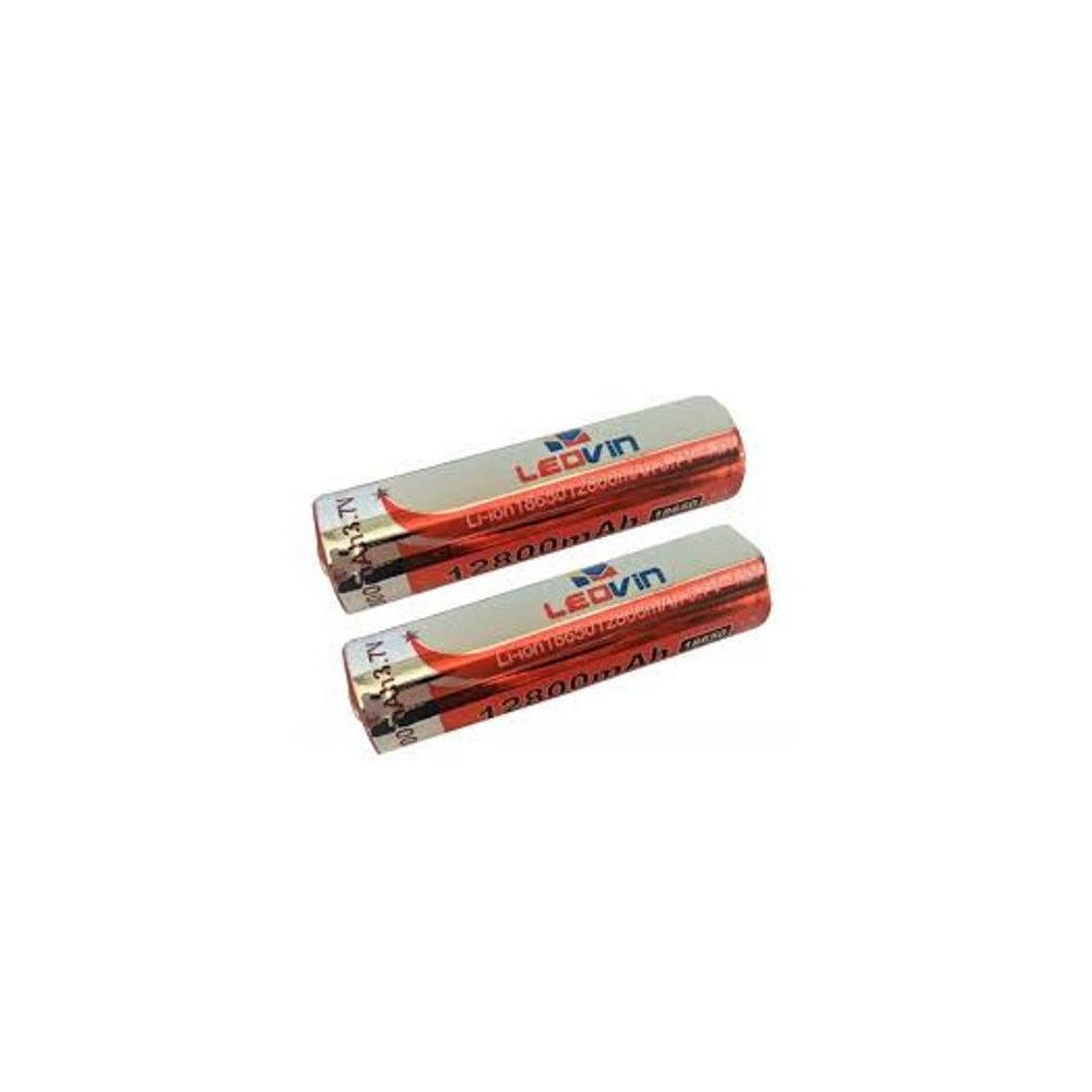 BATTERIA AL LITIO 18650 3,7V 12800MAH 2PZ CON POLO PIATTO (LE-335)
