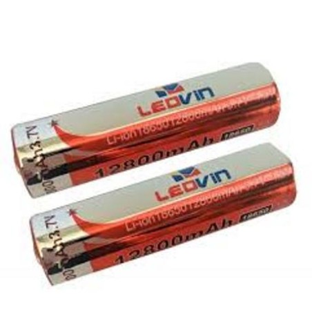 BATTERIA AL LITIO 18650 3,7V 12800MAH 2PZ CON POLO PIATTO (LE-335)