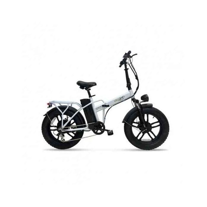 BICI ELETTRICA CON PEDALATA ASSISTITA E-BIKE ROBUSTO 20" - 250W - BIANCO