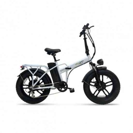 BICI ELETTRICA CON PEDALATA ASSISTITA E-BIKE ROBUSTO 20" - 250W - BIANCO