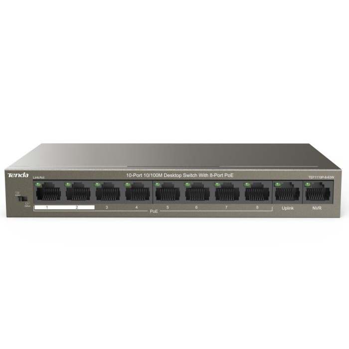 SWITCH RETE 8 PORTE 10/100 - POE (TEF1110P-8-63W)