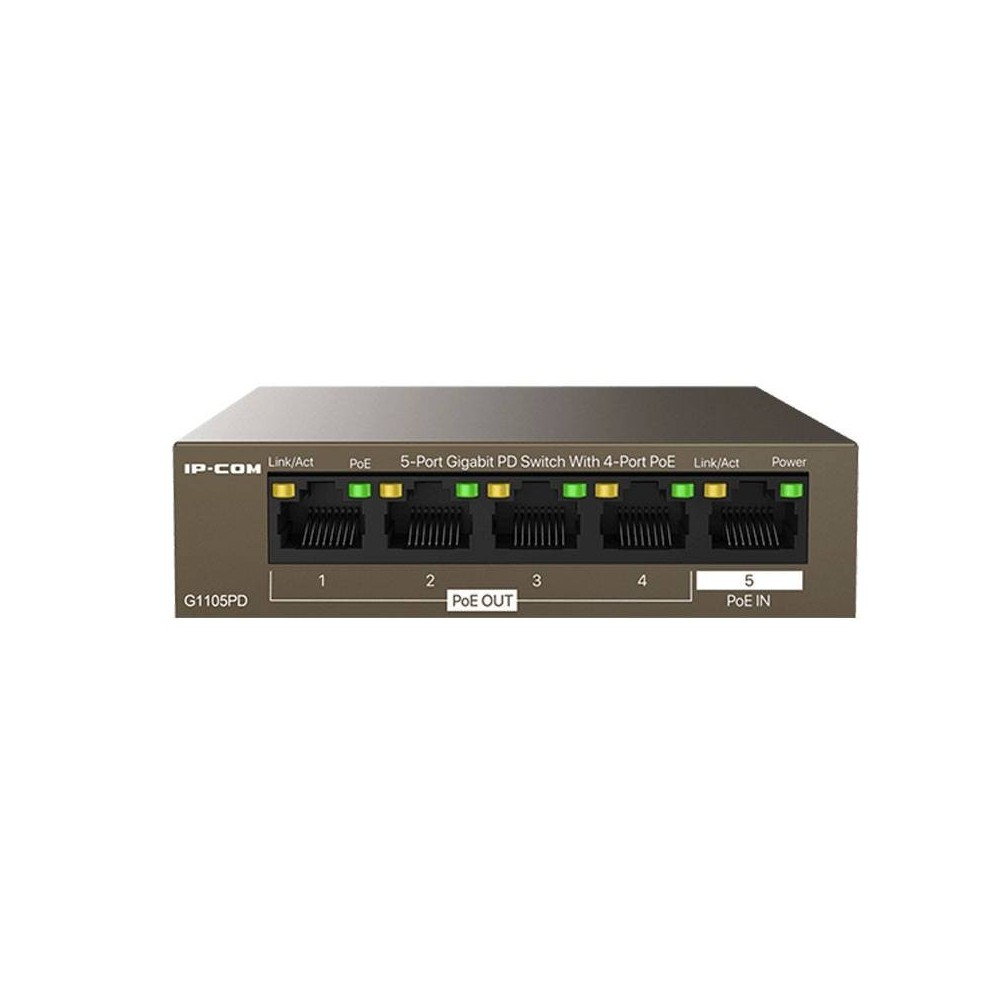 SWITCH 5 PORTE GIGABIT PD - 4 PORTE POE OUT - 1 PORTA POE IN (G1105PD)