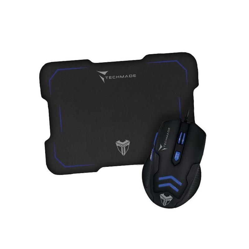 MOUSE + MOUSE PAD GAMING TM-M016-BL BLU