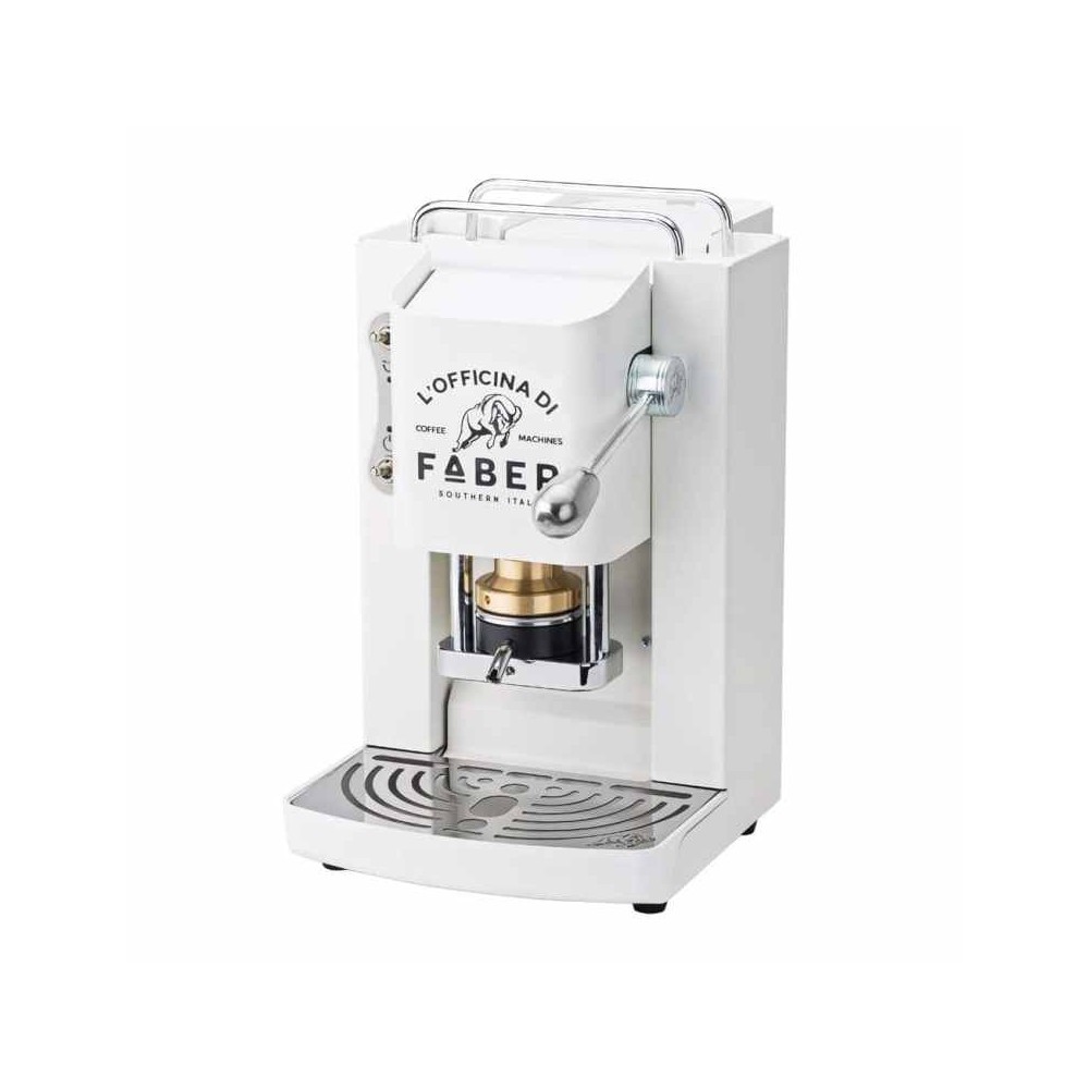 MACCHINA DA CAFFE' A CIALDE PRO DELUXE PURE WHITE CROMATO