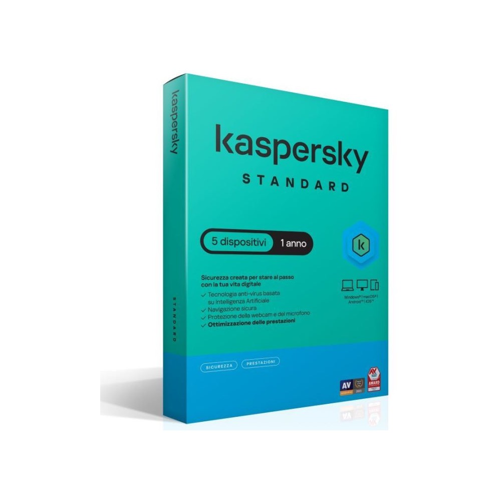 SOFTWARE SUPERSLIMBOX STANDARD ANTIVIRUS FIREWALL 1 ANNO 5 DISPOSITIVI (KL1041T5EFS-SSB)
