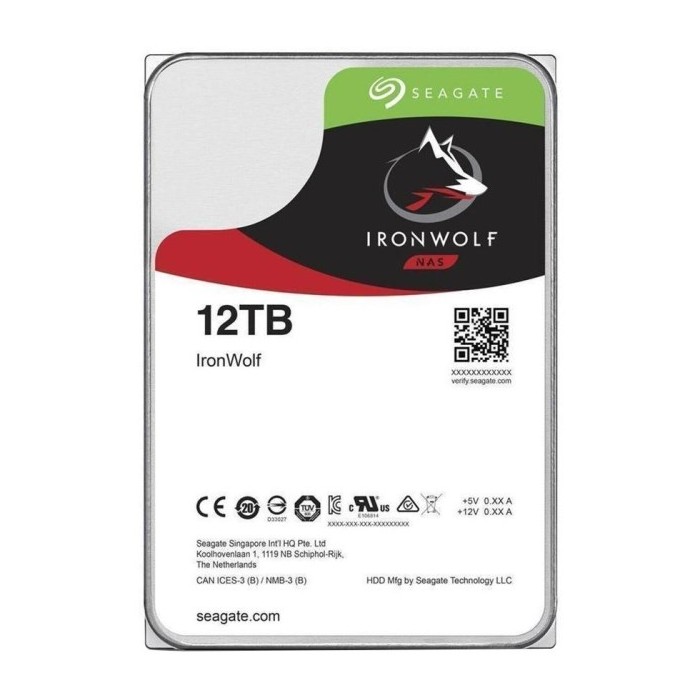 HARD DISK 12 TB IRONWOLF SATA 3 3.5" NAS (ST12000VN0008)