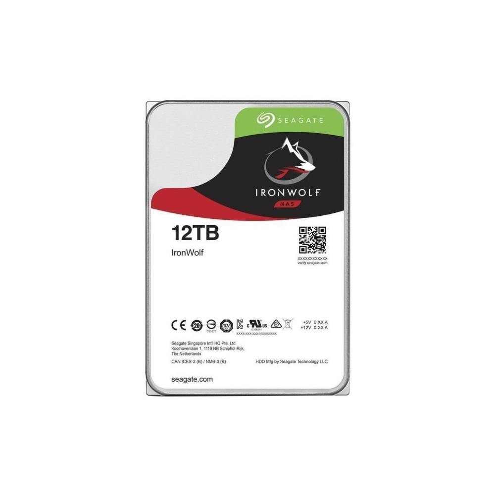 HARD DISK 12 TB IRONWOLF SATA 3 3.5" NAS (ST12000VN0008)