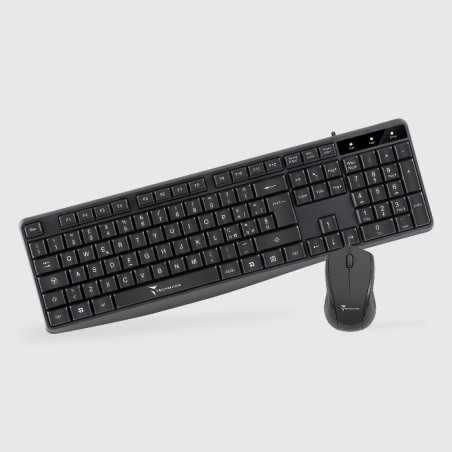 KIT TASTIERA + MOUSE NERA (TM-KM002) CON CAVO USB