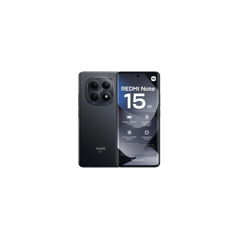 SMARTPHONE REDMI NOTE 15 - 8+256GB 5G BLACK NERO