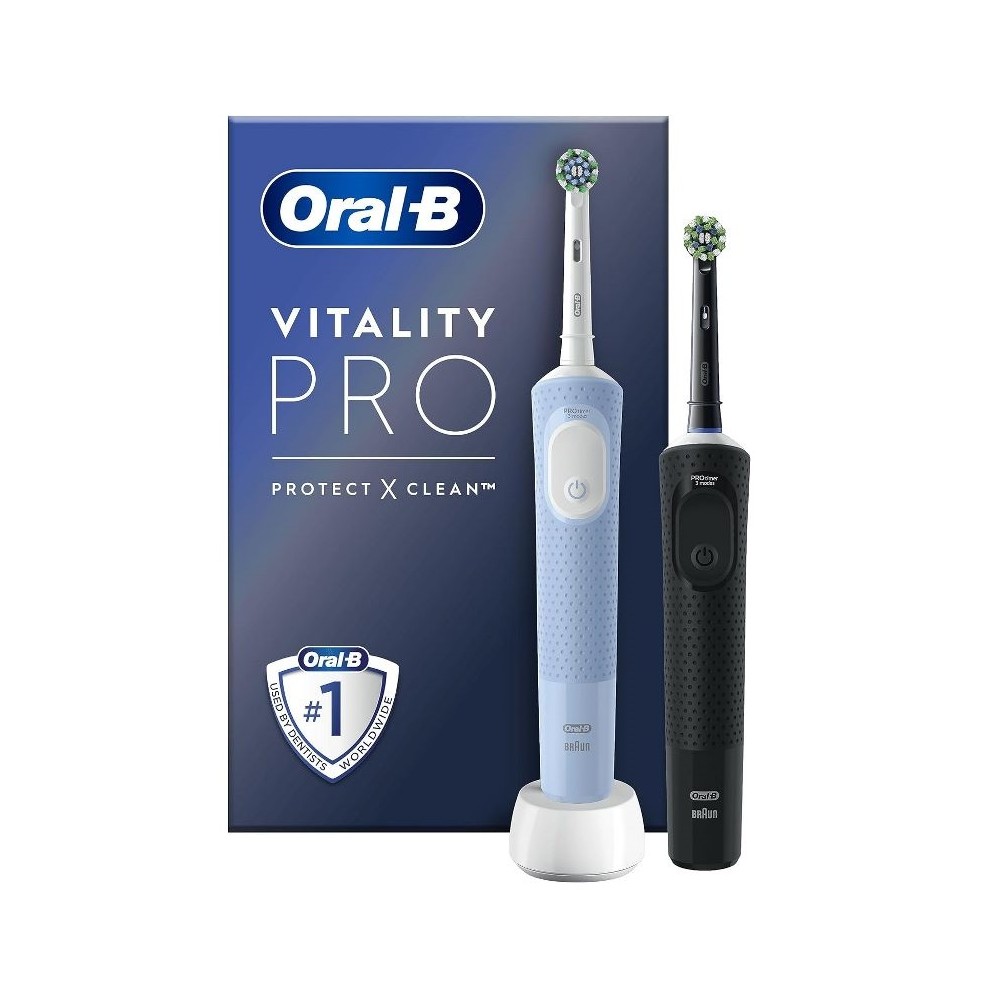 SPAZZOLINO ELETTRICO VITALITY PRO DUO NERO/BLU D103