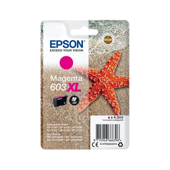 CARTUCCIA ORIGINALE N.603XL (C13T03A34010) MAGENTA
