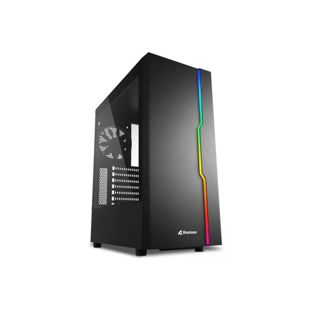 (RICONDIZIONATO) CASE GAMING RGB SLIDER BLACK ATX VETRO TEMPERATO - NERO - NO ALIMENTATORE