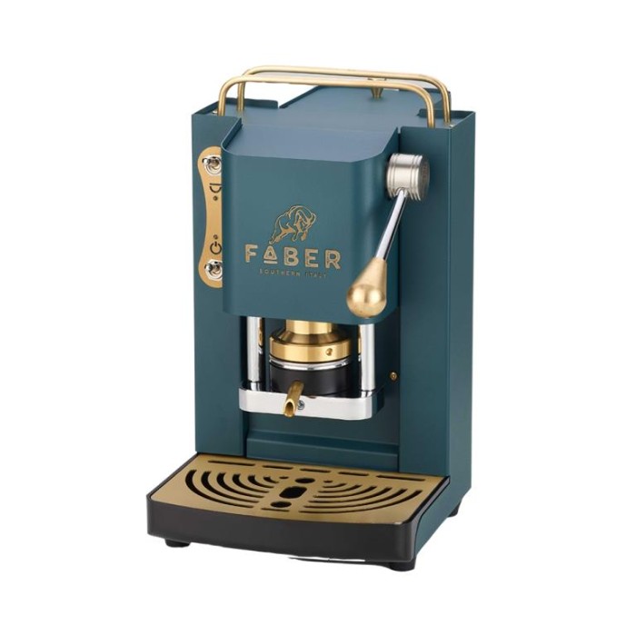 MACCHINA DA CAFFE' A CIALDE MINI DELUXE PRO BRITISH GREEN OTTONE