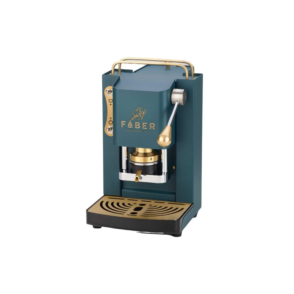 MACCHINA DA CAFFE' A CIALDE MINI DELUXE PRO BRITISH GREEN OTTONE