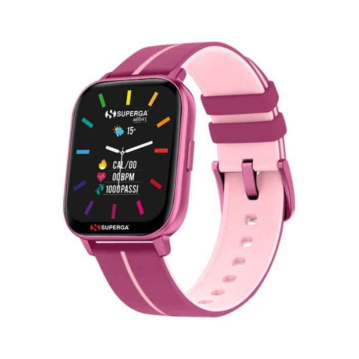 SMARTWATCH SWT-STC022 INK CINTURINO SILICONE ROSA / CASSA ALLUMINIO