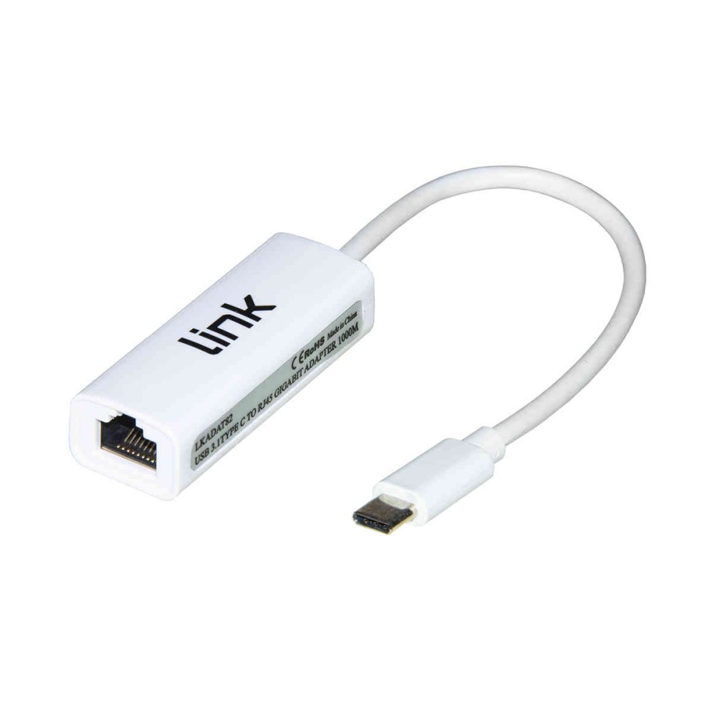 ADATTATORE USB-C MASCHIO / CONNETTORE RJ45 FEMMINA PER RETI GIGABIT 10/100/1000 (LKADAT82)