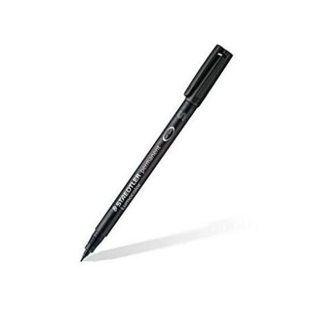 MARCATORE A PUNTA SINTETICA LUMOCOLOR PERMANENT 313 0.4MM NERO (10 PZ)