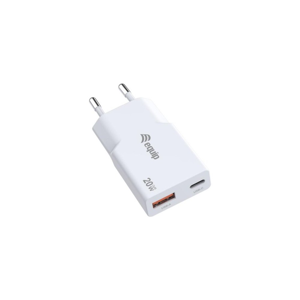 CARICATORE USB PD GAN SLIM DA 20W A 2 PORTE - USB-C X1 USB-A X1 (245522)