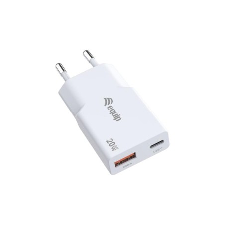 CARICATORE USB PD GAN SLIM DA 20W A 2 PORTE - USB-C X1 USB-A X1 (245522)