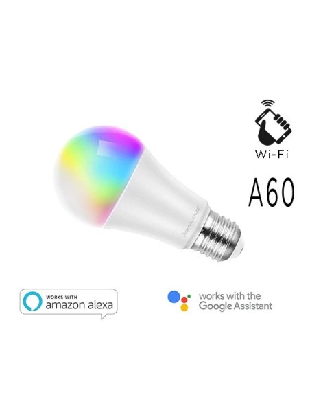 LAMPADA LED SMART EE-9WE2760R RGB + BIANCO CALDO E27 A60 DIMMERABILE WIFI - ALEXA E GOOGLE HOME