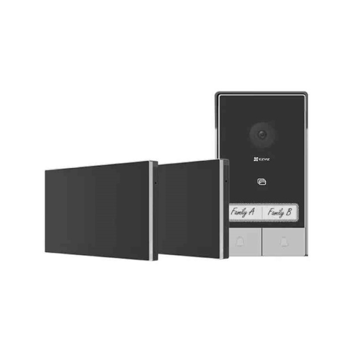 VIDEOCITOFONO SMART HP7 2-FAMILI KIT BIFAMILIRE - 2K SCHERMO TOUCH 7" - UN VIDEOCITOFONO CON DUE PULSANTI INDIPENDENTI (EZVCSHP7