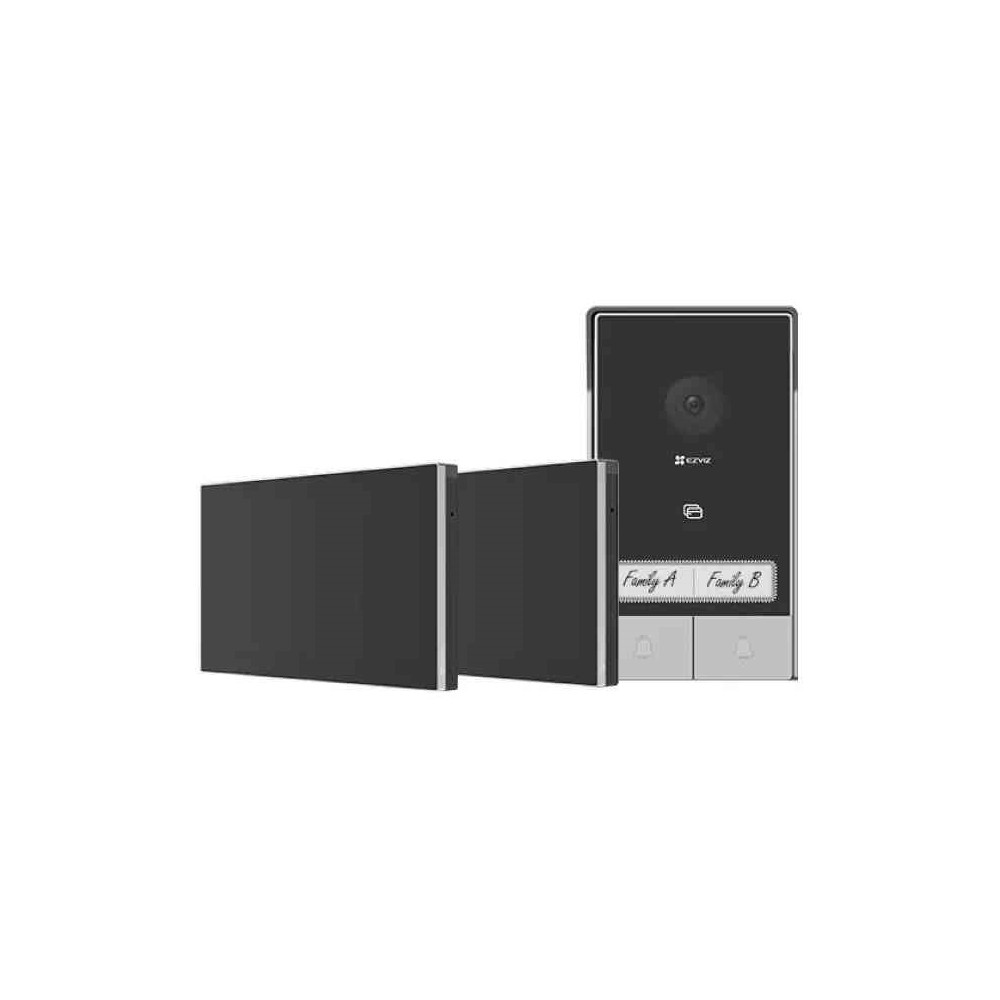 VIDEOCITOFONO SMART HP7 2-FAMILI KIT BIFAMILIRE - 2K SCHERMO TOUCH 7" - UN VIDEOCITOFONO CON DUE PULSANTI INDIPENDENTI (EZVCSHP7