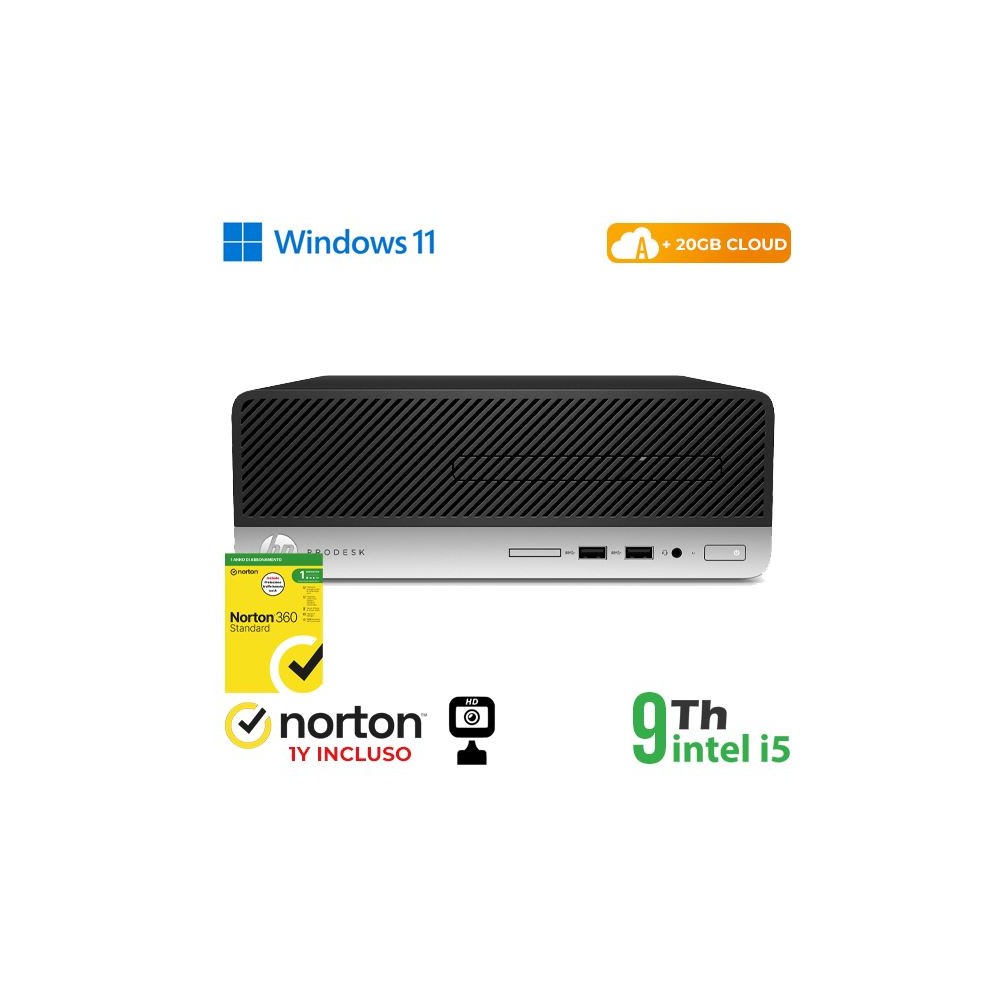 PC HP 400-600 G5 SFF INTEL CORE I5-9X00 8GB 256GB SSD WINDOWS 11 PRO + NORTON - RICONDIZIONATO (RN64522381)