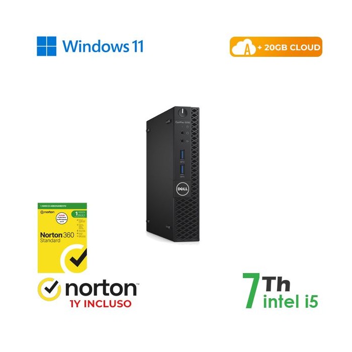 PC DELL OPTIPLEX 3050-5050M MINI INTEL CORE I5-7 GEN. 16GB 128GB SSD WINDOWS 11 PRO - RICONDIZIONATO - (RN45531311)