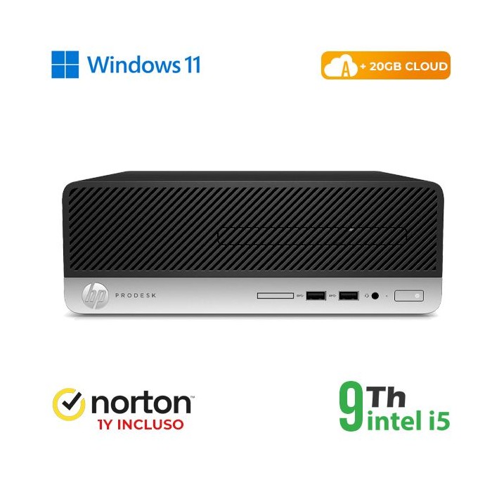 PC HP 600 G5 SFF INTEL CORE I5-9 GEN 16GB 128GB SSD + 500GB HDD WINDOWS 11 PRO + NORTON - RICONDIZIONATO (RN64534312)