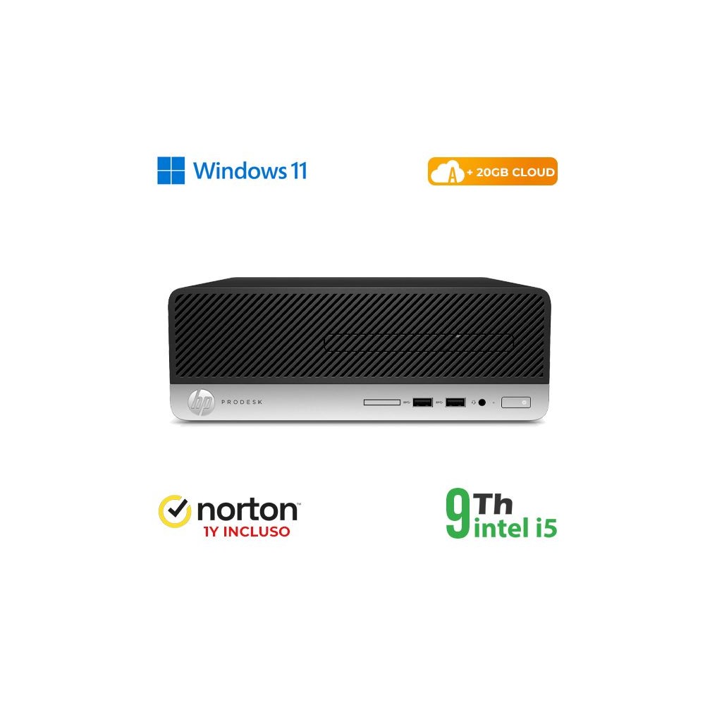 PC HP 600 G5 SFF INTEL CORE I5-9 GEN 16GB 128GB SSD + 500GB HDD WINDOWS 11 PRO + NORTON - RICONDIZIONATO (RN64534312)